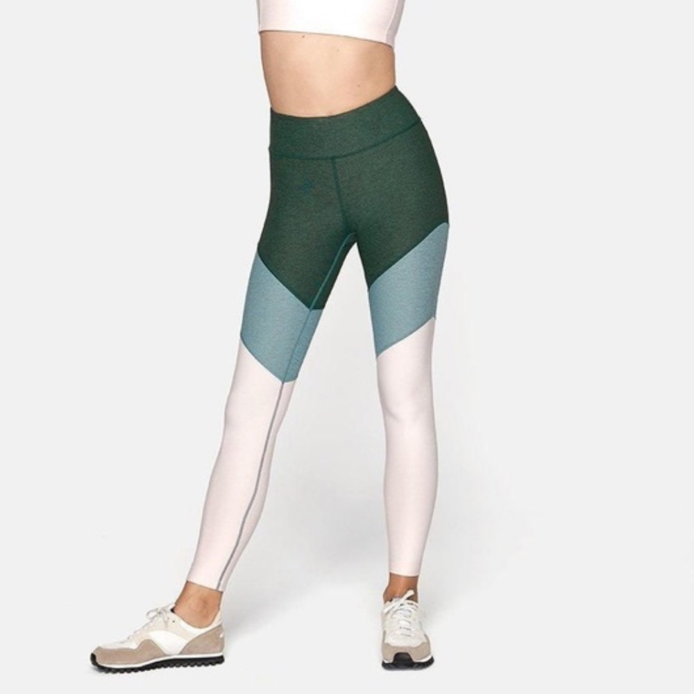 Outdoor Voices Springs 7/8 leggings in Hunter/Slate/Ballet